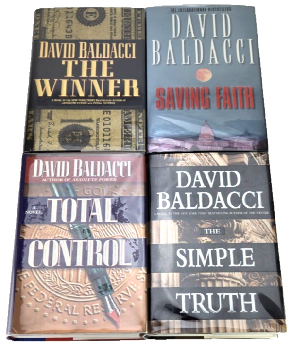4 SIGNED 1st Edition DAVID BALDACCI Thriller 1st/1st HC Simple Truth The Winner