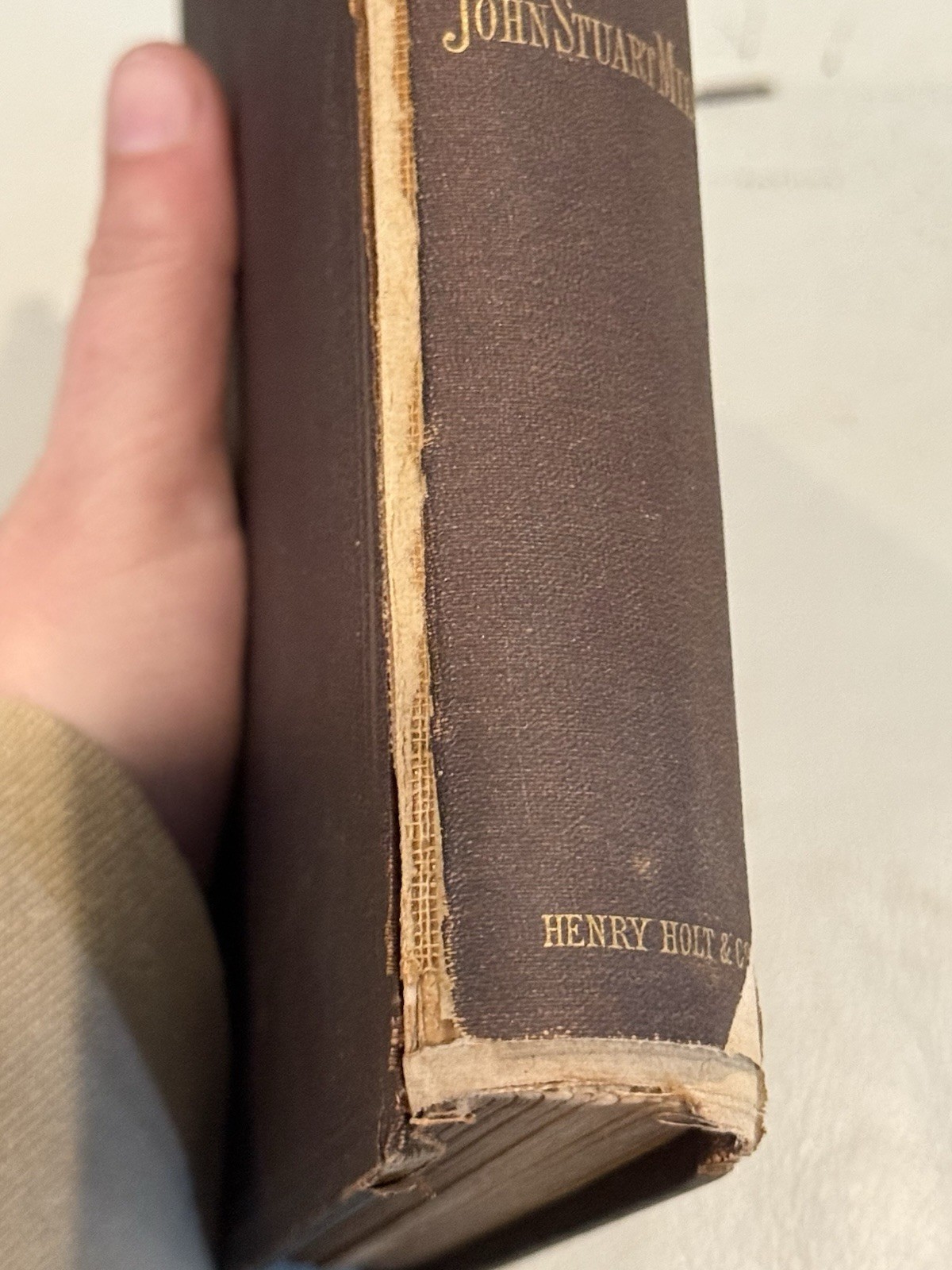 Autobiography by John Stuart Mill 1874 Hardcover Book Henry Holt 35s