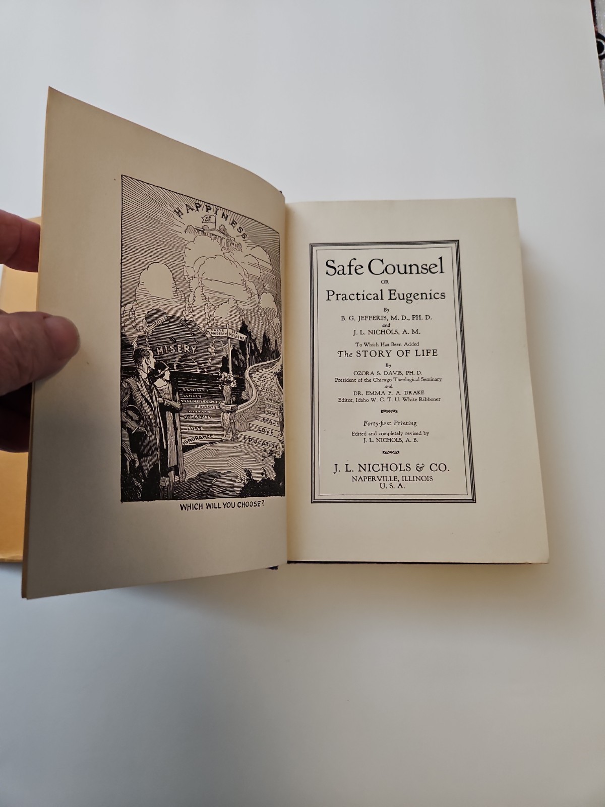 1934 „Safe Counsel“ or Practical Eugenics by Jefferis & Nichols – HC