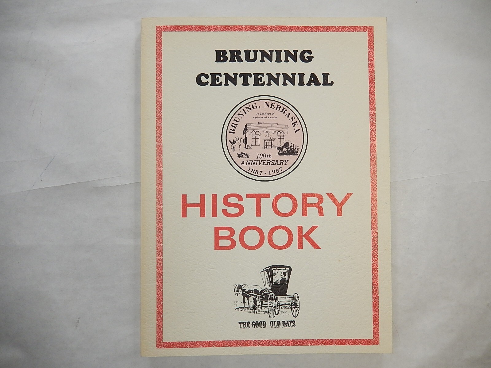 Bruning, Nebraska Centennial History Book 1887-1987 by Wayne Thompson, Paperback