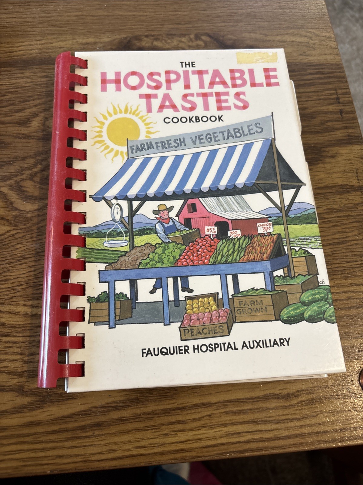 The Hospitable Tastes Cookbook, Fauqier Hospital Auxiliary 1995 HC Comb Binding