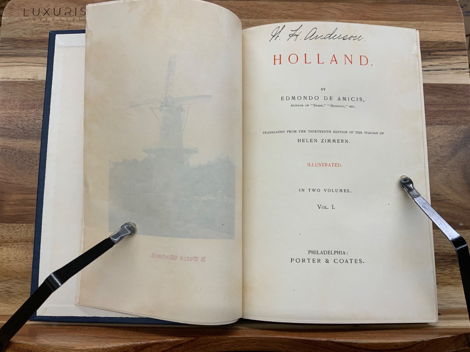 1894 Holland Edmondo de Amicis Helen Zimmern 1st Edition SLIPCASE + DUST JACKETS