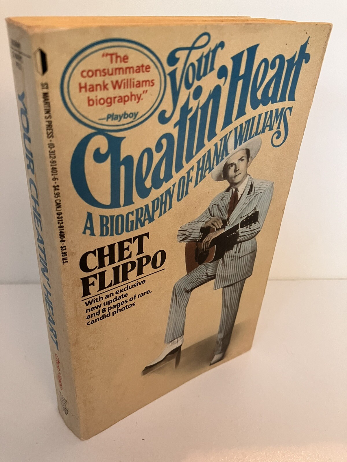 YOUR CHEATIN‘ HEART A Biography of Hank Williams Chet Flippo 1st PB Printing NF