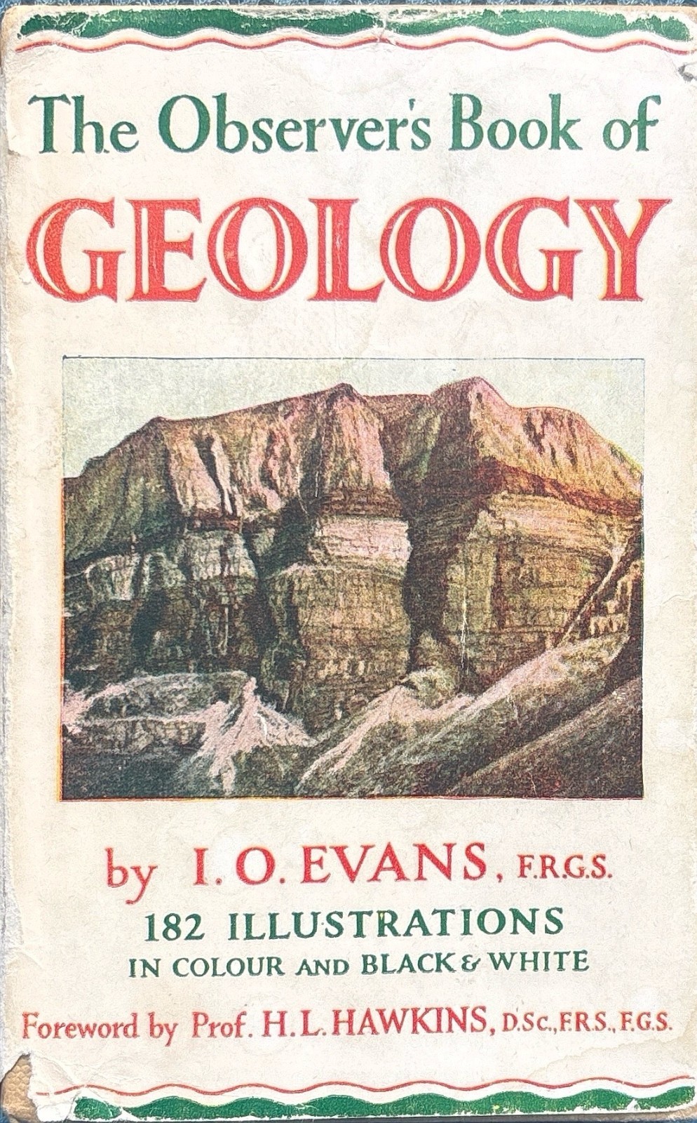 Observer’s Book of British Geology I.O. Evans Frederick Warne 1950s Hardback DJ