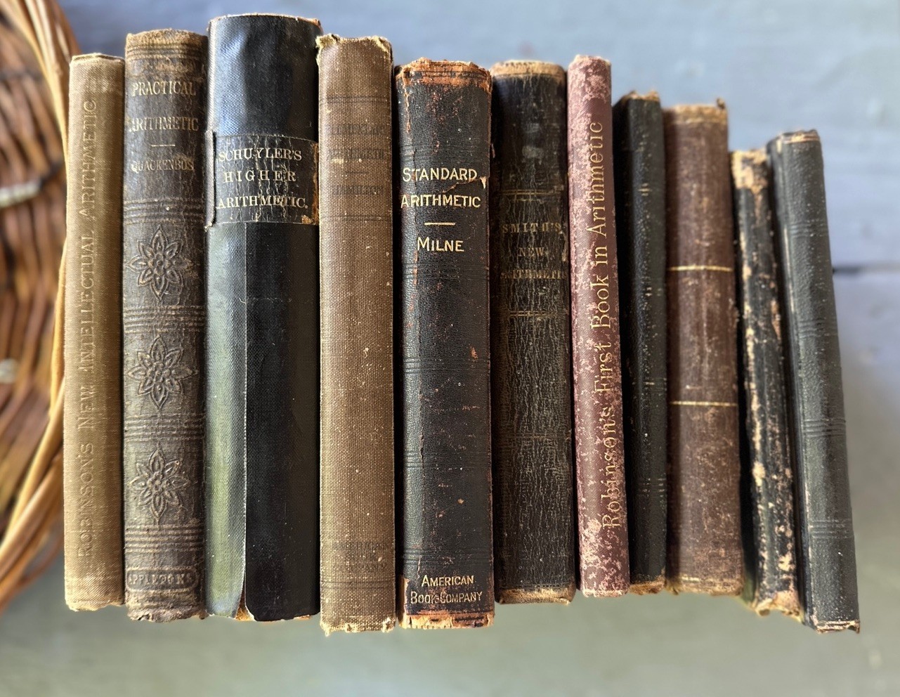 Lot Of 11 Antique Arithmetic Books 1860-1900