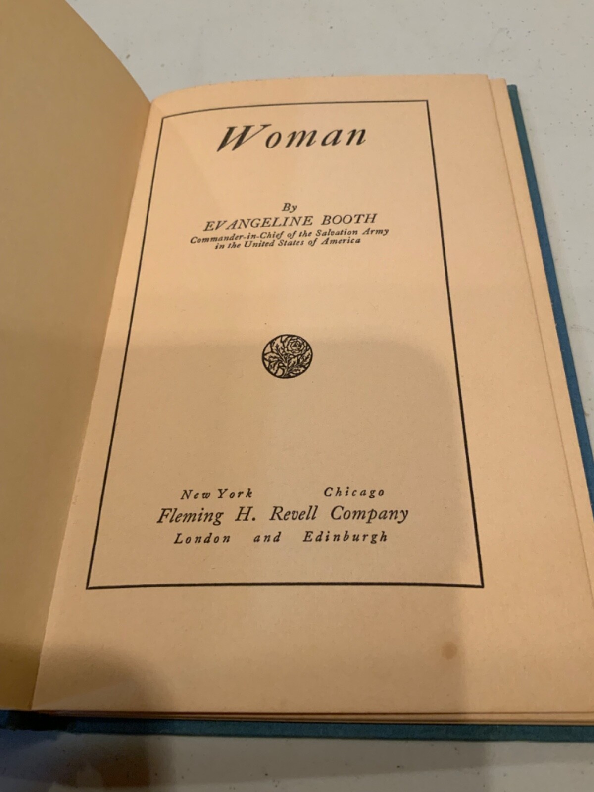 Woman By Evangeline Booth Autographed Hardcover Rare Free Ship