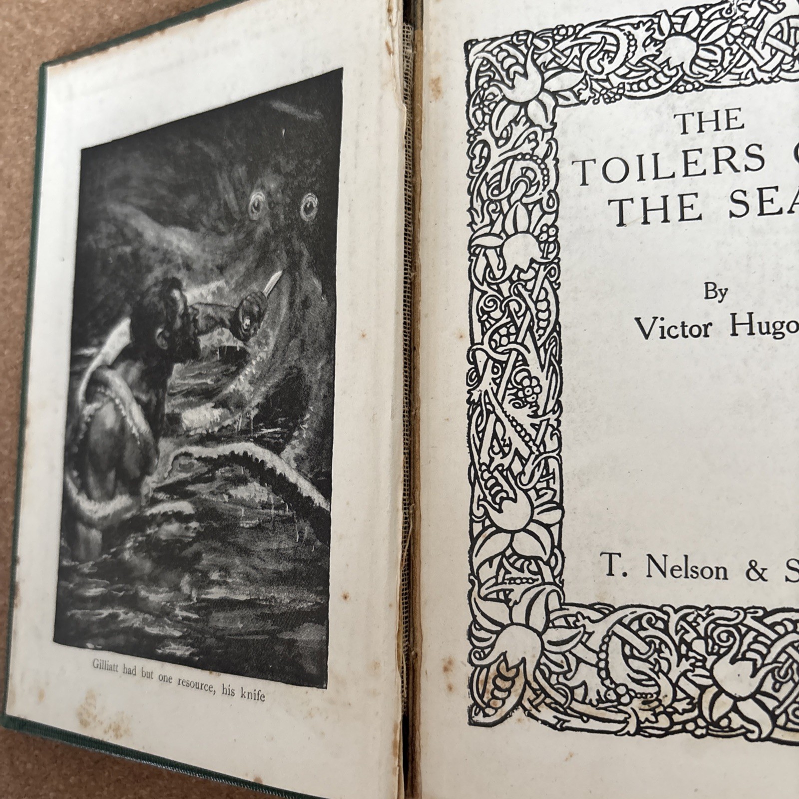 The Toilers of The Sea by Victor Hugo Book Publisher T Nelson and Sons