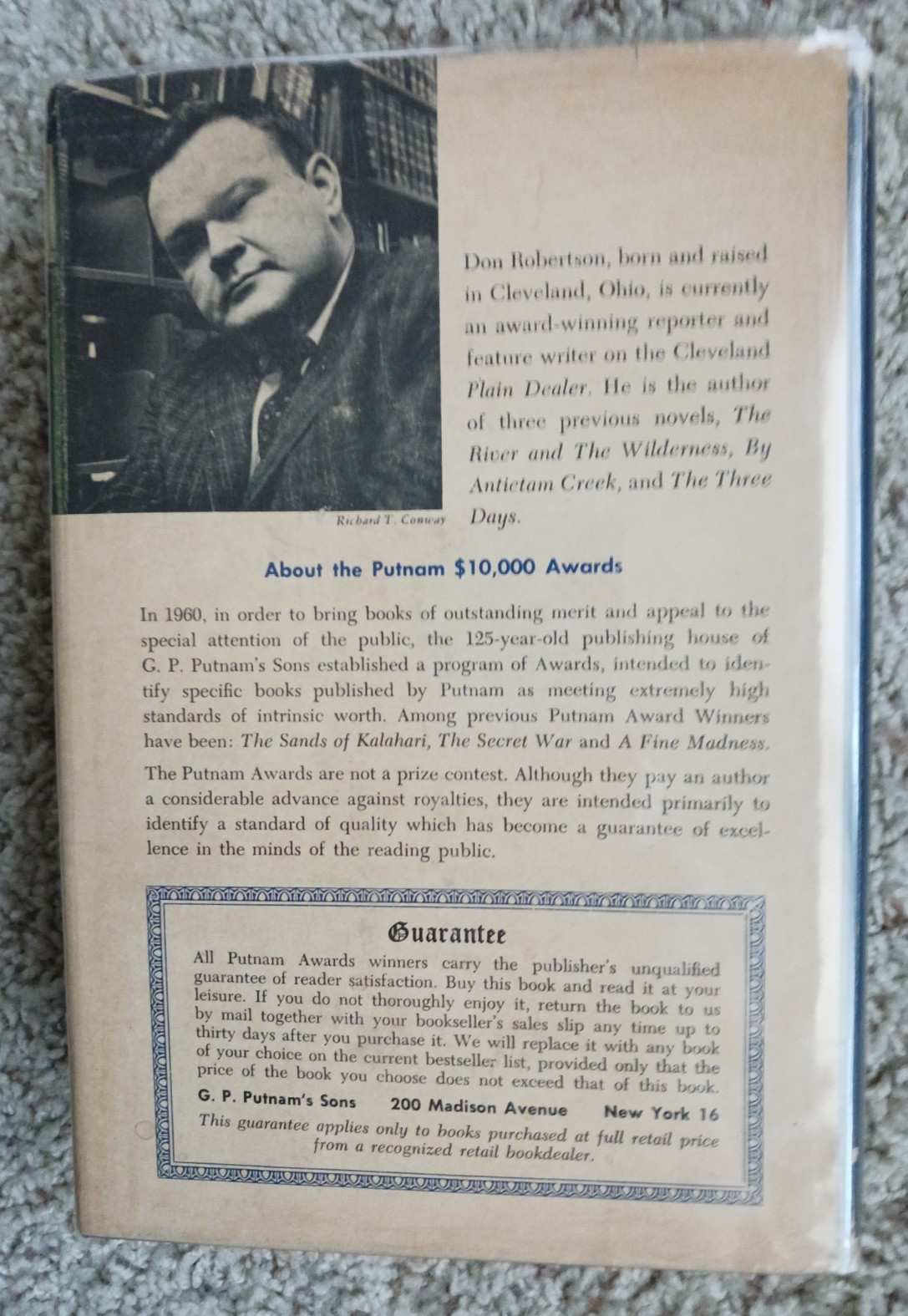 A Flag Full Of Stars by Don Robertson Putnam Award Novel 1964 hard cover