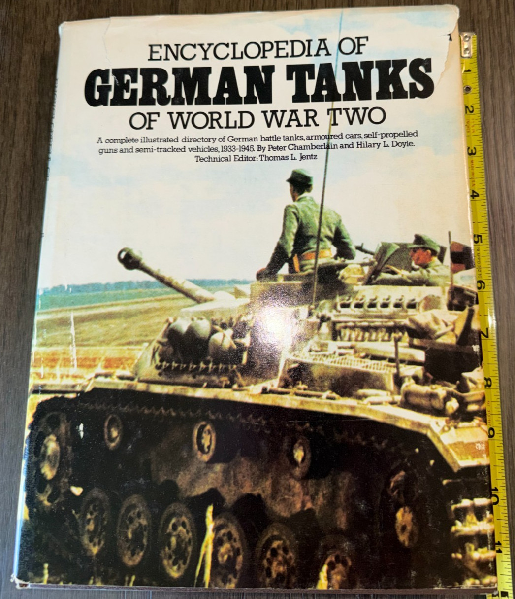 Encyclopedia of German Tanks of World War Two Chamberlain 1978 Bad Condition