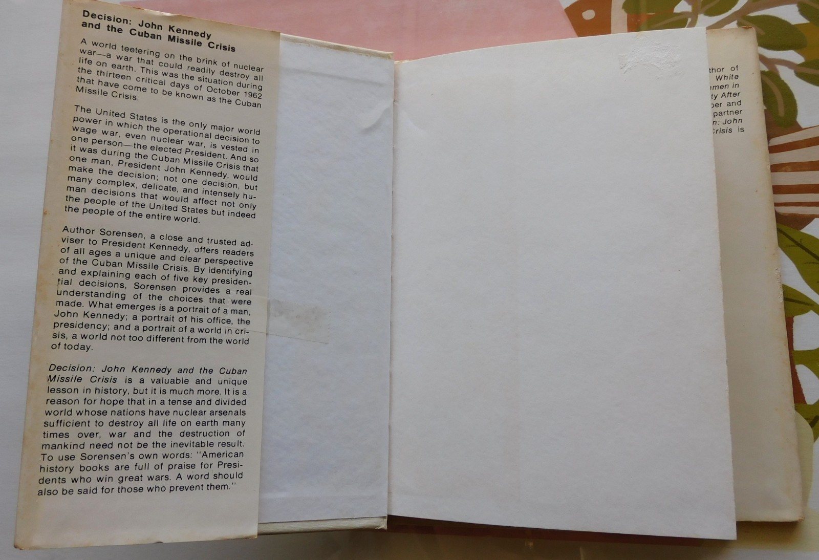 Decision: John Kennedy and the Cuban Missile Crisis by Theodore C. Sorensen 1976