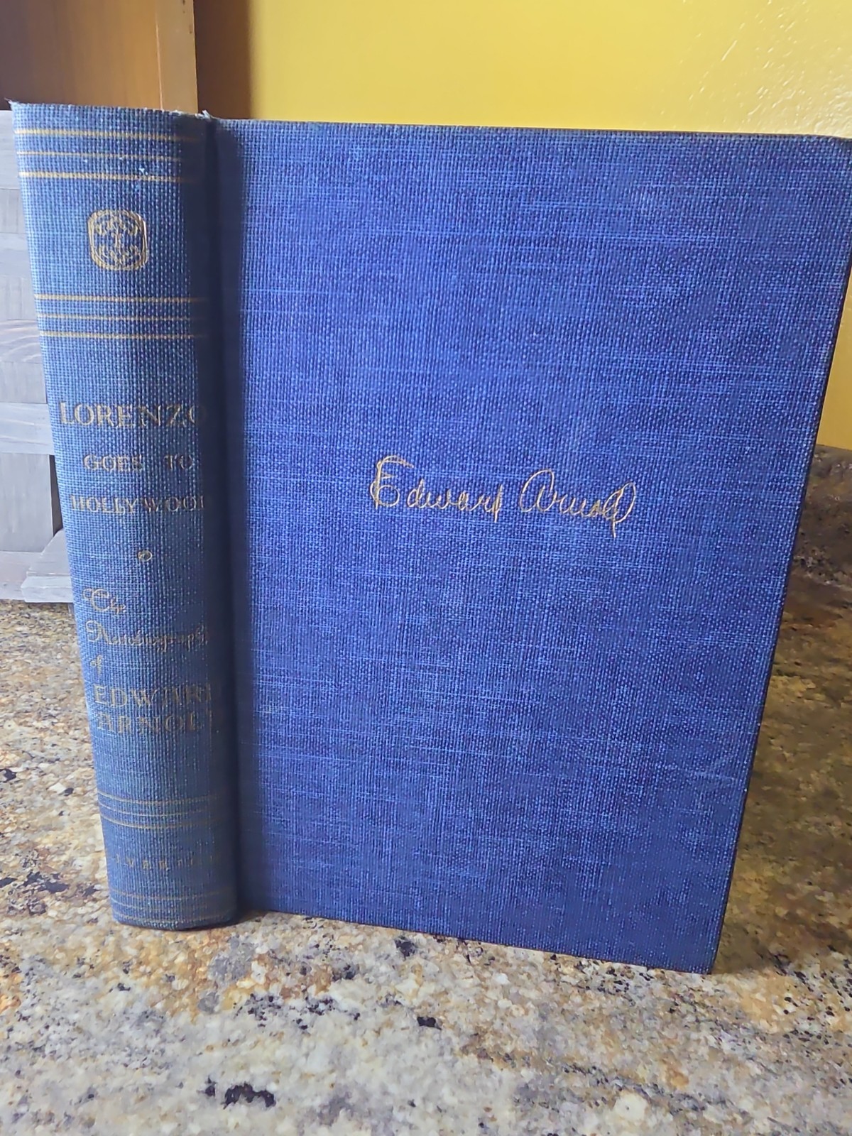 1940 Lorenzo Goes to Hollywood Edward Arnold Autobiography 1st Edition Photos