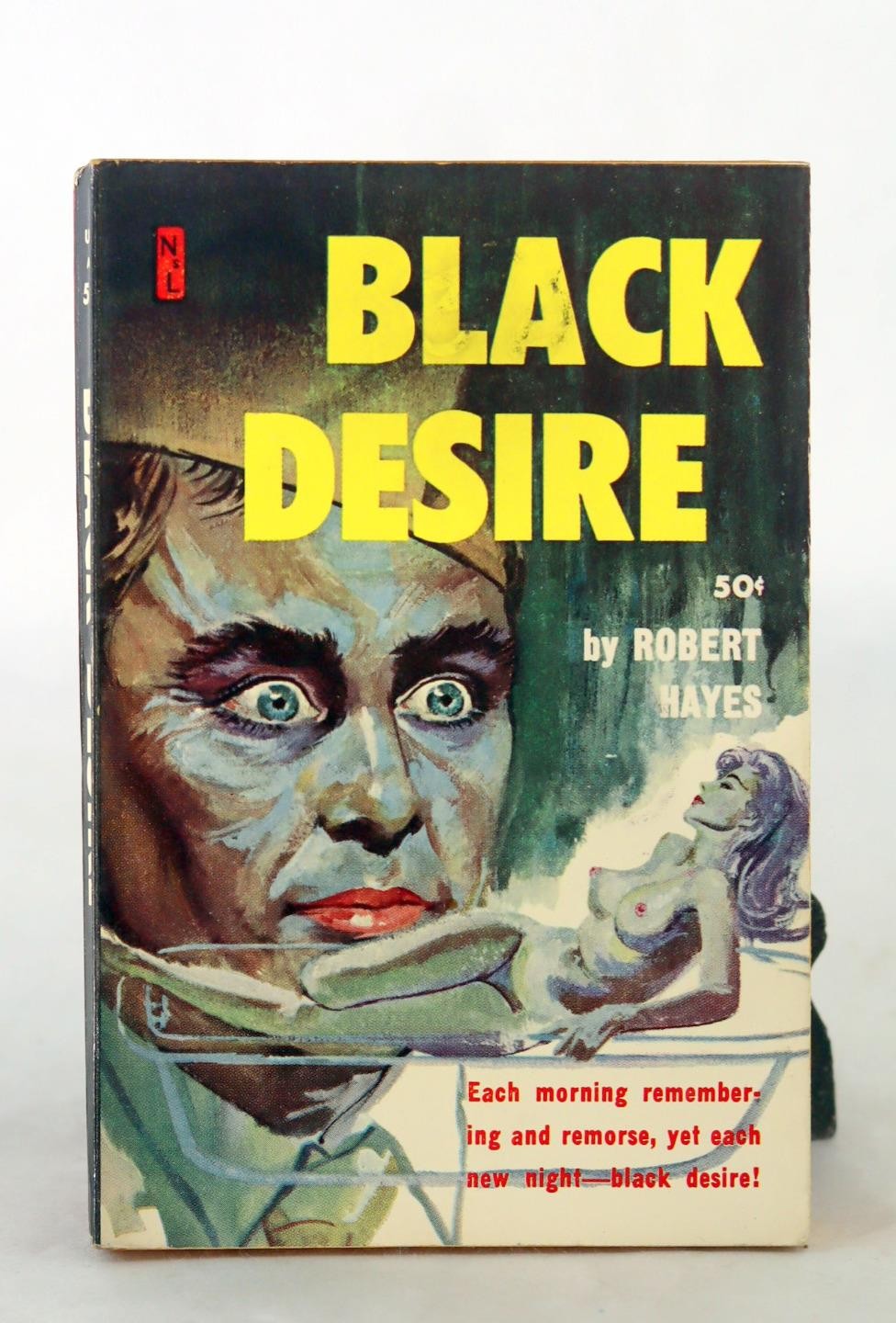 Robert Hayes 1960 Black Desire Newsstand Library Magenta Book #U-129 Spicy Pulp
