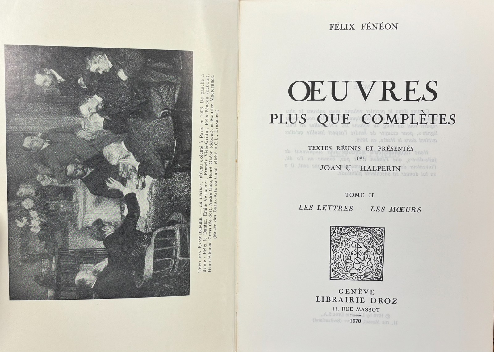 FELIX FENEON – Oeuvres Plus Que Completes: Tome I and Tome II