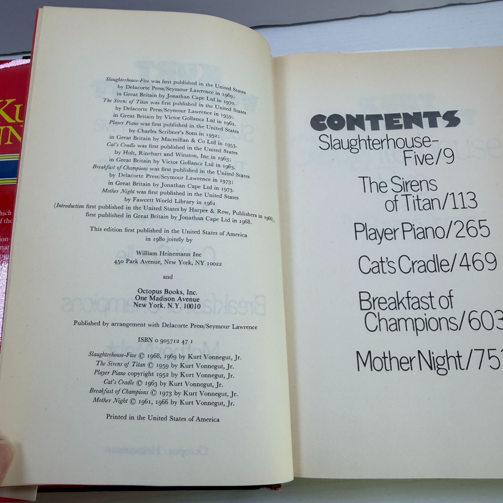 Kurt Vonnegut Complete & Unabridged 6 Book in 1 Slaughterhouse Five Cats Cradle