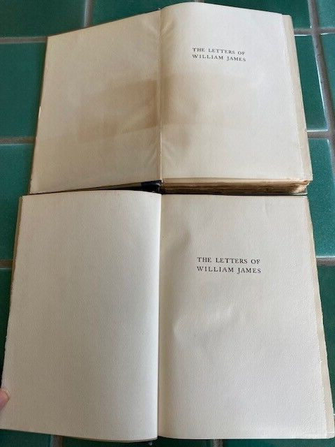 The Letters of William James vol. 1, 2 Limited Edition 1920 HCs Atlantic Monthly