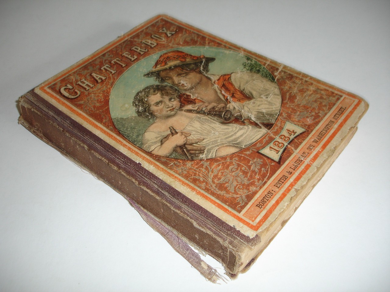 Antique Victorian „Chatterbox“ Children’s Stories Hardcover Book 1884