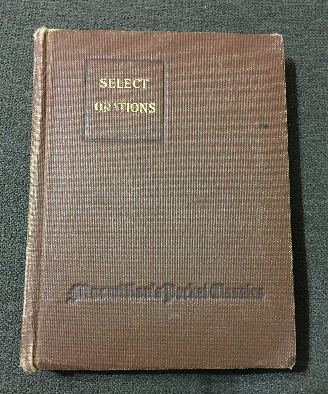 VINTAGE SELECT ORATIONS 1919 BY ARCHIBALD MCCLELLAND HALL Mini Book