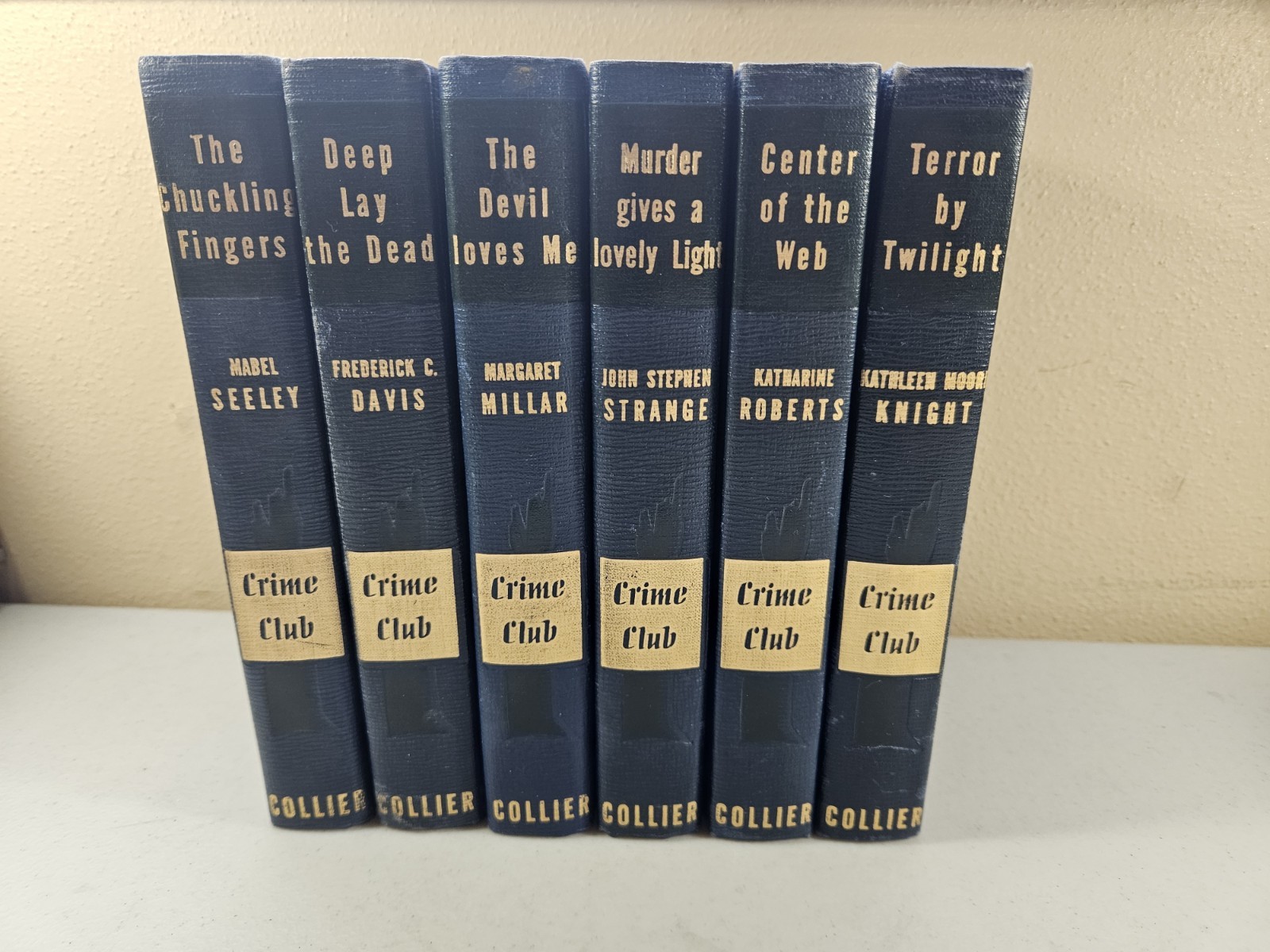 Vintage Set of 6 Collier CRIME CLUB Mysteries 1940s