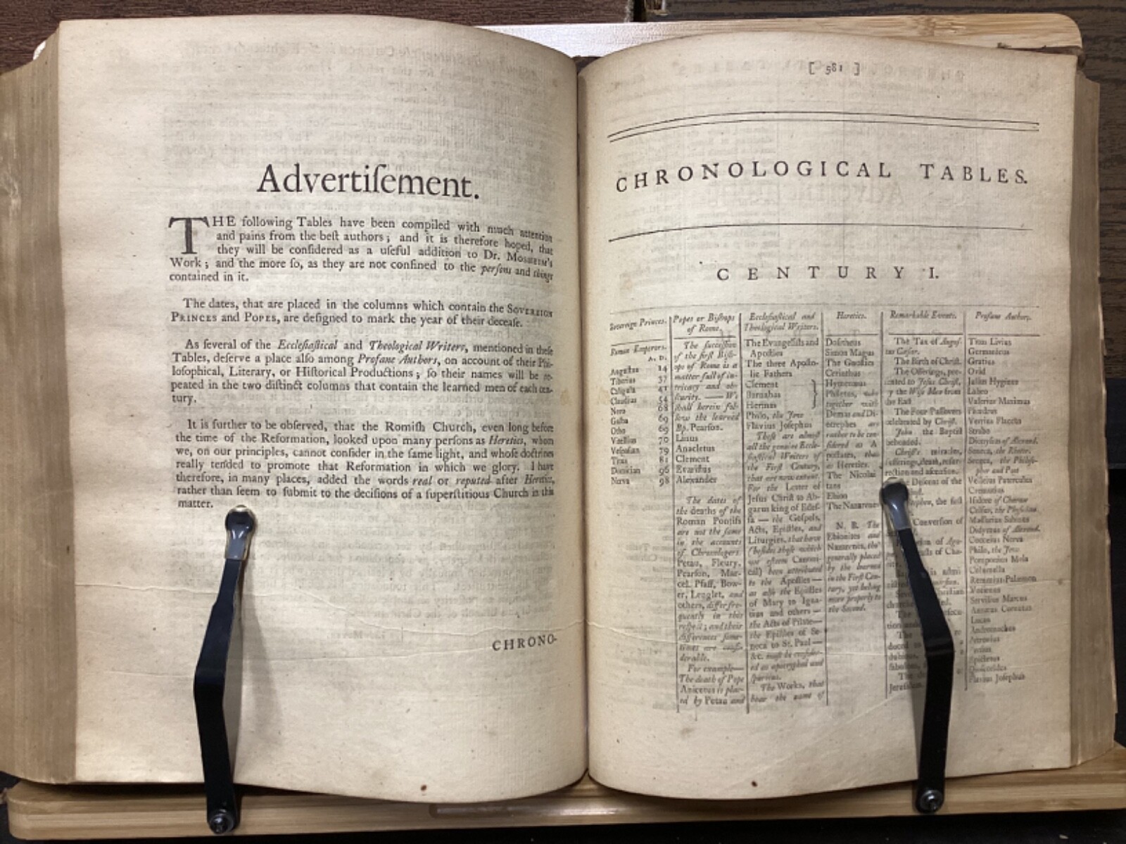 1765 An Ecclesiastical History, in Two Parts, by John Lawrence Mosheim