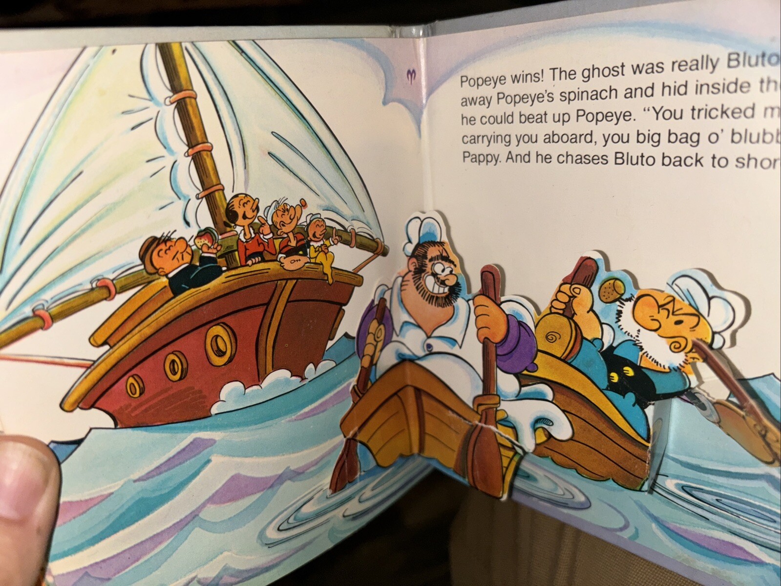 Popeye And The Ghost Little Pops Pop-up Book 1981 U1 Mini Pop-Up-Book