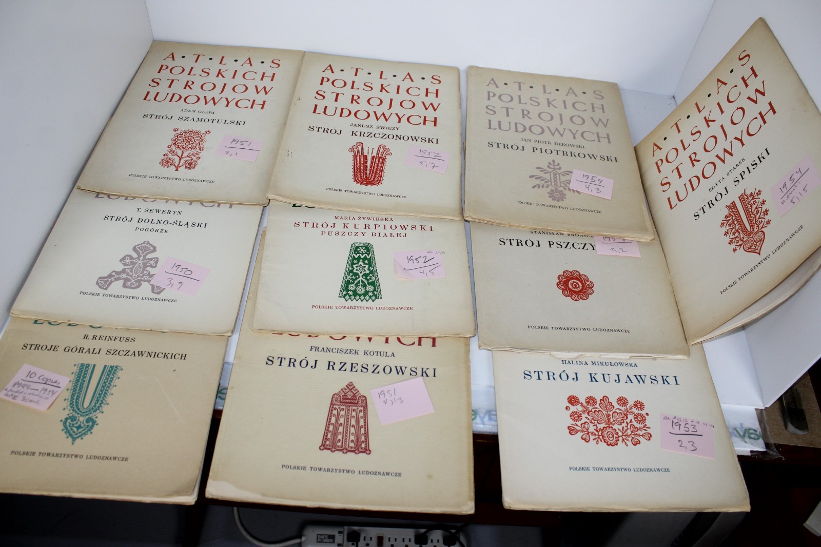 Atlas Polskich Strojow Ludowiych – Polish Folk Clothing – 10 Volumes 1949-1954