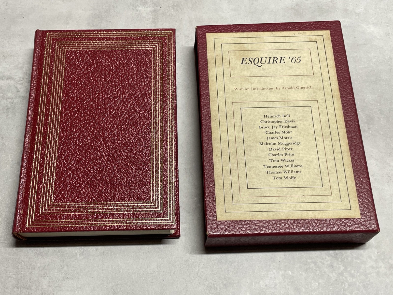 esquire 65 signed limited edition red morocco gilt binding american literature e