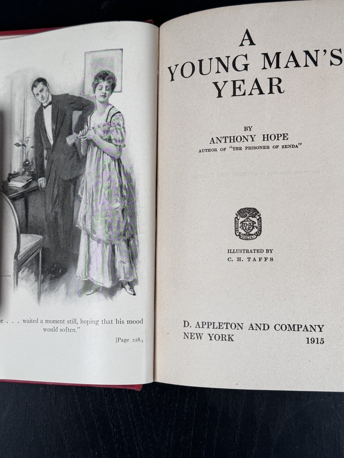 1915 A YOUNG MAN’S YEAR Anthony Hope First U.S. Edition