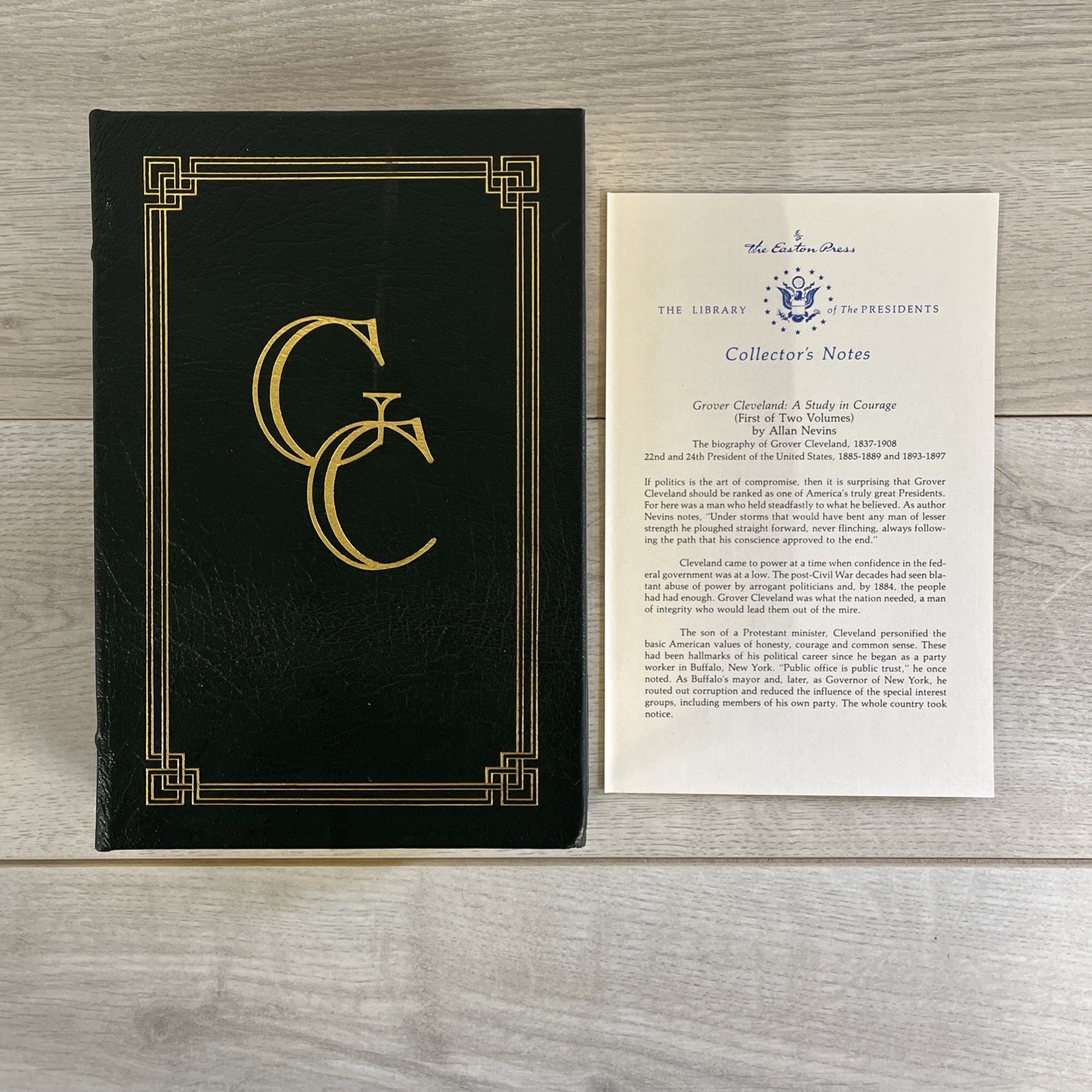 GROVER CLEVELAND A STUDY IN COURAGE Easton Press Collectors Editions Vol 1