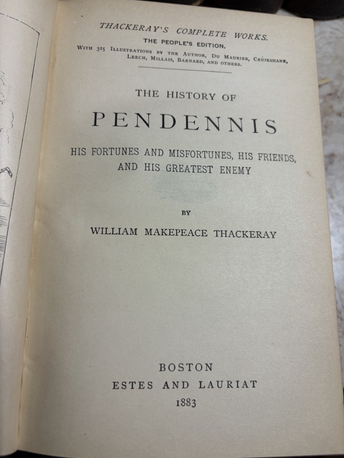 William Thackeray Book Set People’s Edition Of 9 1883 Vanity Fair The Virginians