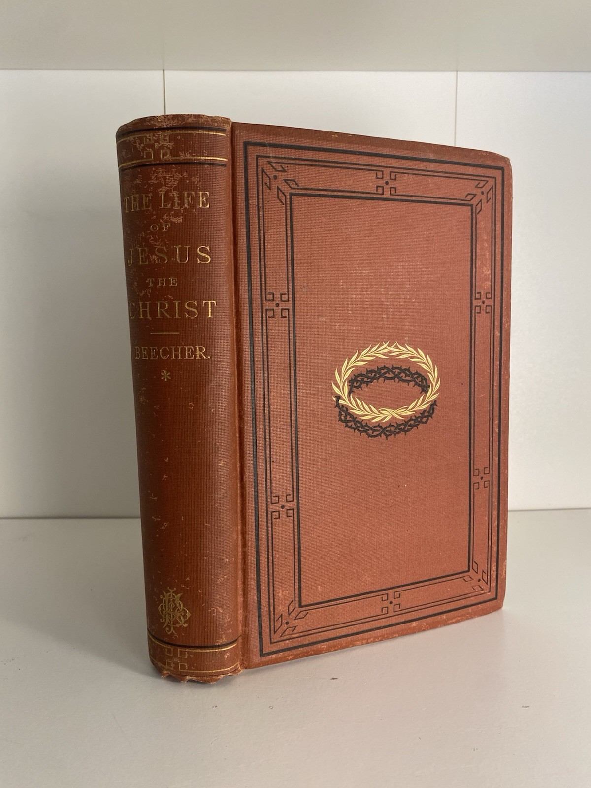 1871 The Life Of Jesus the Christ Beecher Christianity Victorian Era Antique