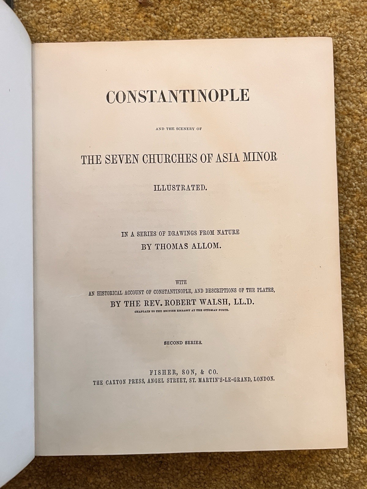 Constantinople Its Environs Walsh Allom Caxton Press 1840 Illustrated 2 Vol Set