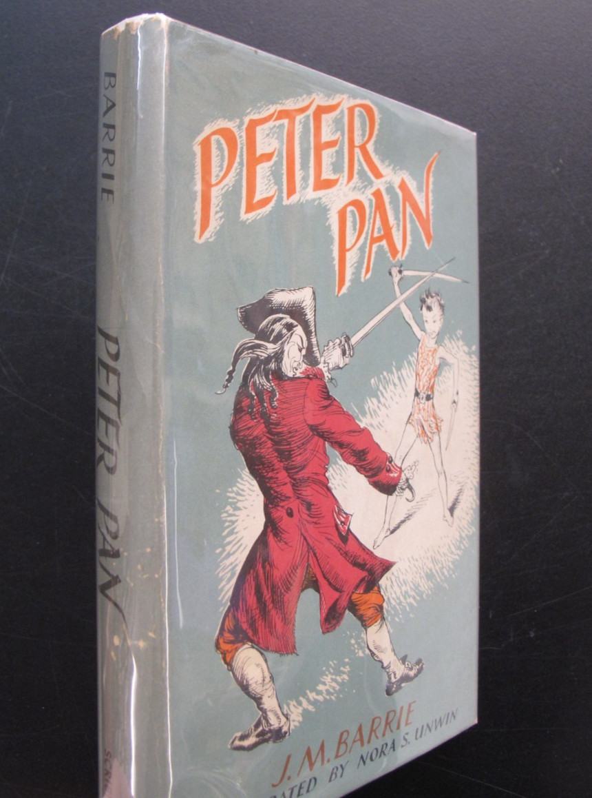 Children’s Juvenile Peter Pan J. M. Barrie Nora S. Unwin Illus. Nice DJ 1953