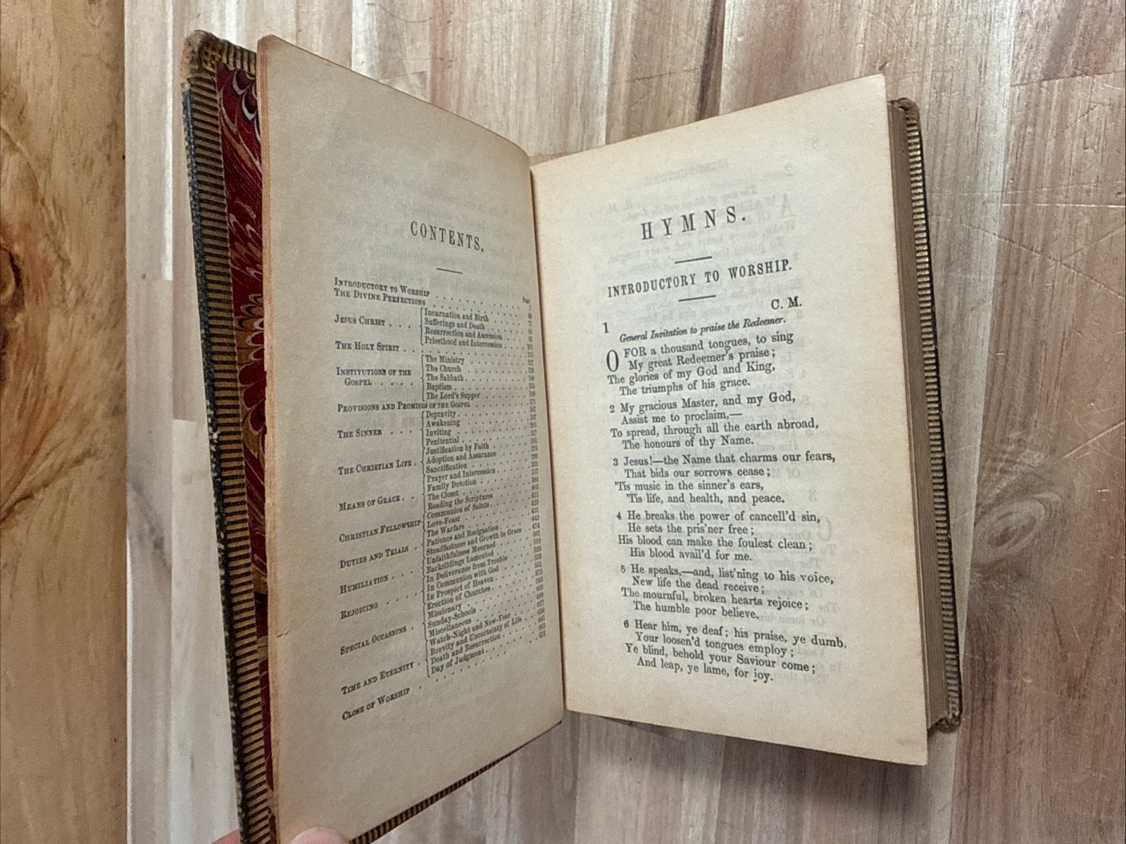 1870 HYMNS leather METHODIST cincinnati HITCHCOCK & WALDEN antique OLD