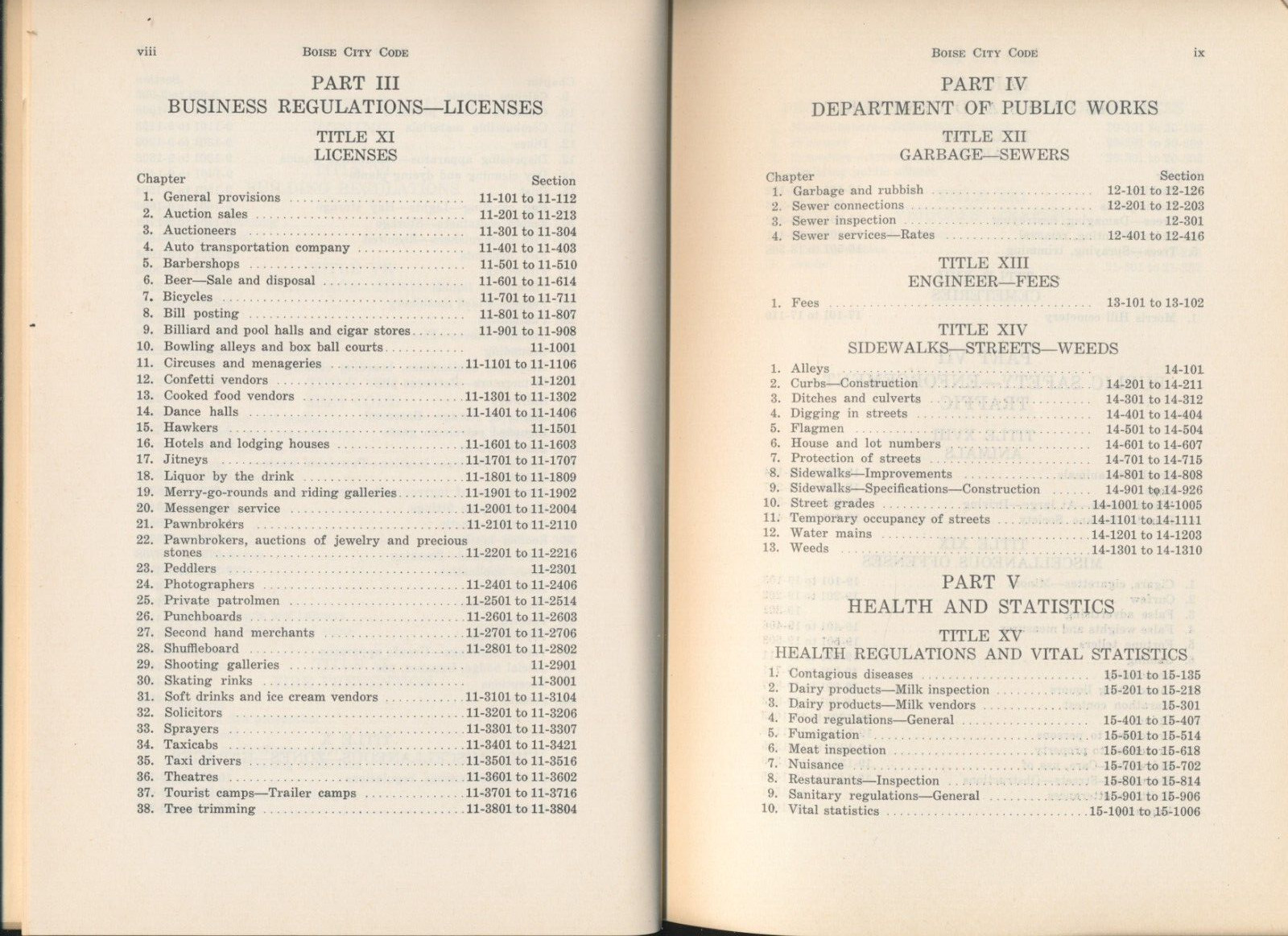 Vtg 1952 Boise Idaho ID City Code General Ordinances Civil Law Hardcover Book