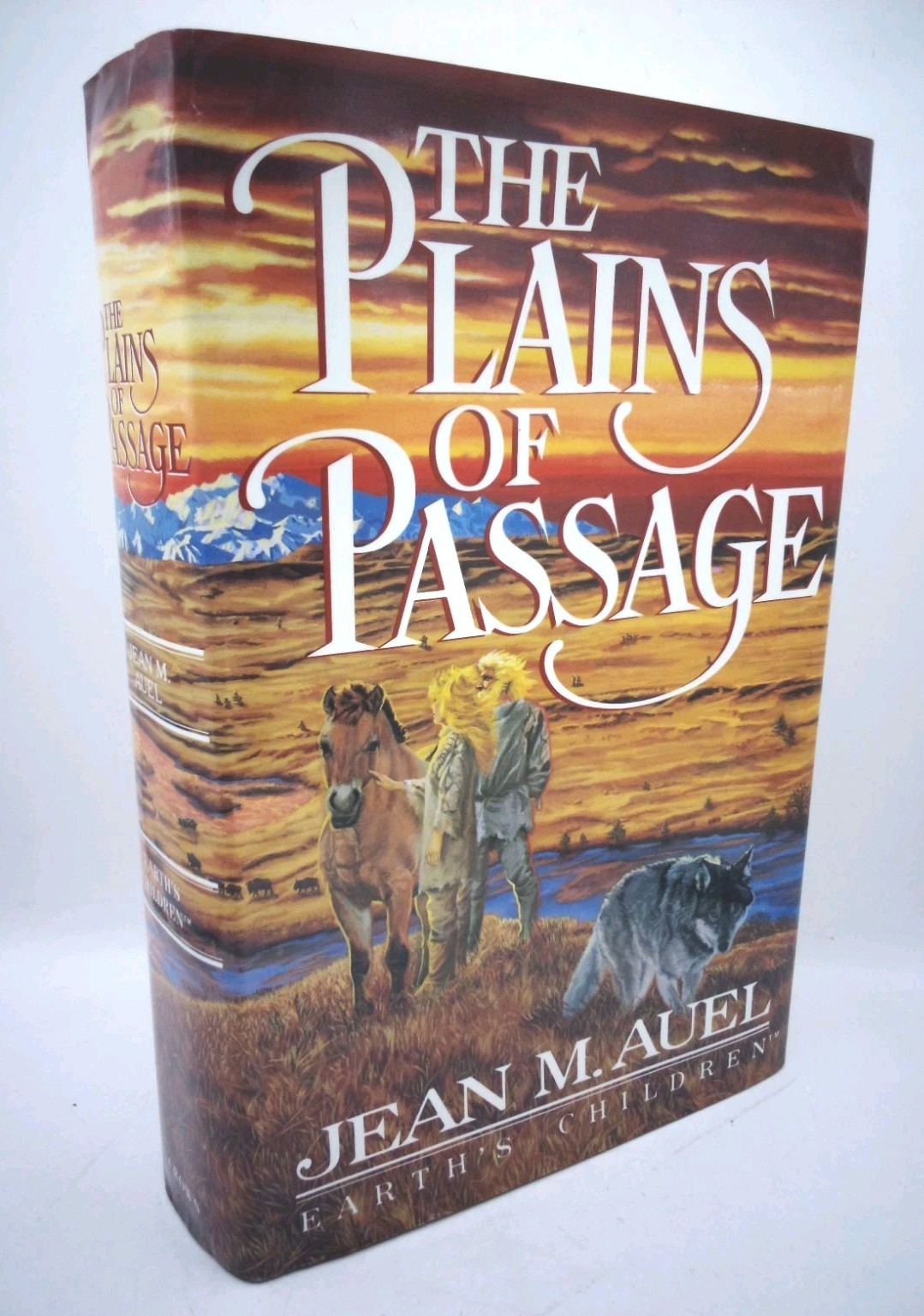 Signed Jean Auel Plains of Passage Crown Hardcover VG Condition