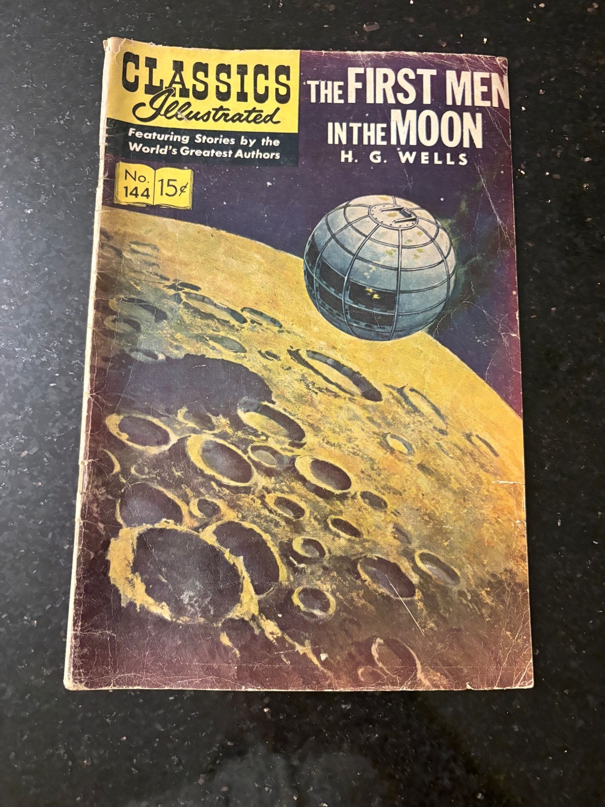 1958 Issue #144 Classics Illustrated-First Men In The Moon-15 cent-HG Wells SF