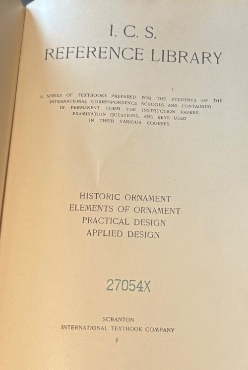 4 ICS Reference Library 1904, 1905 1907 Pen & Ink, Mathematics, Geometrical, et