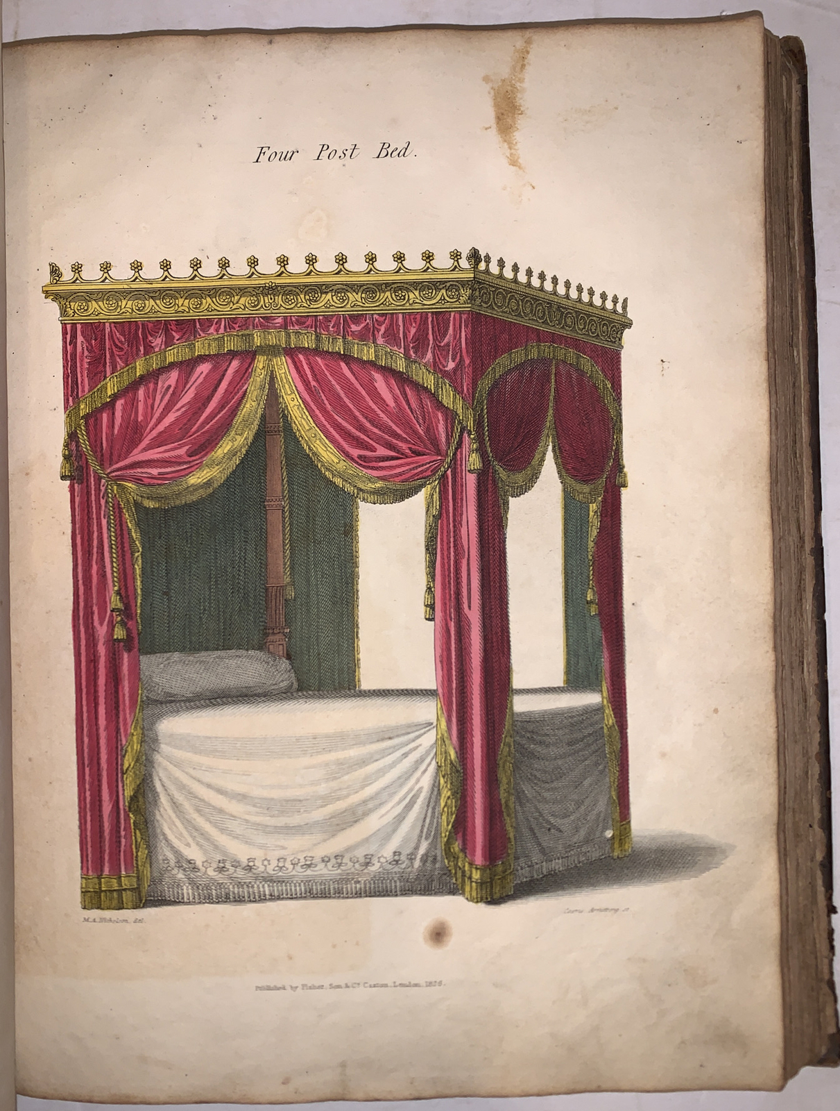 1826, 1st, NICHOLSON, PRACTICAL CABINET-MAKER, ALL 108 PLATES, 40 HAND COLORED