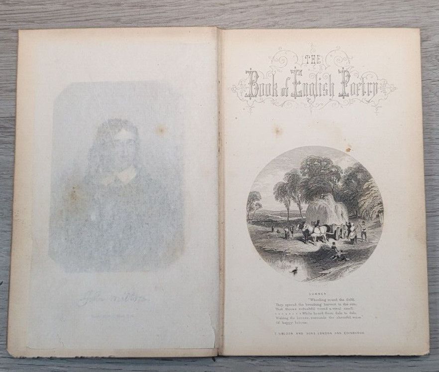 English Poetry 1855 Book of Critical Biographical Scetches Of Poets Nelson & Son