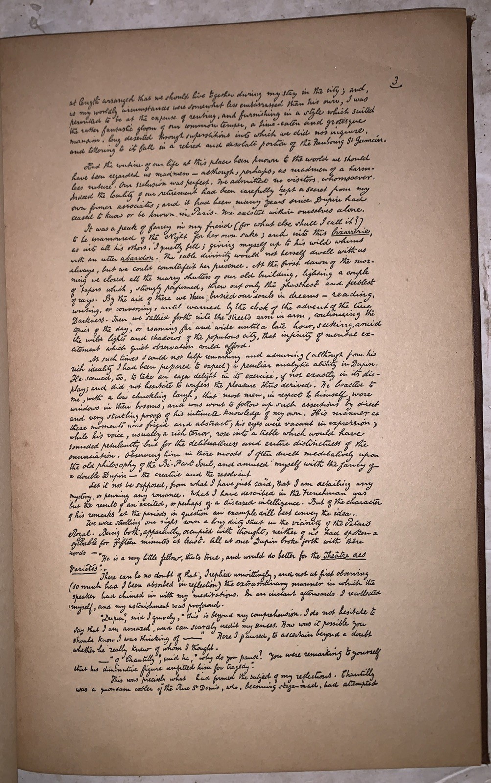 1895, EDGAR ALLAN POE, MURDERS IN THE RUE MORGUE, MS IN DREXEL INSTITUTE
