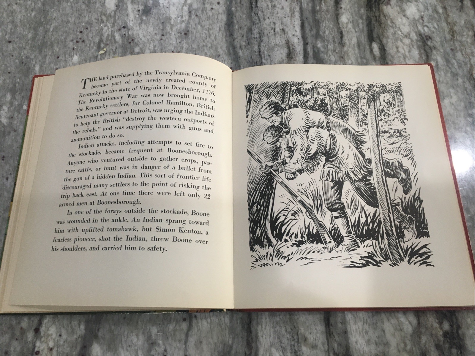 “ DANIEL BOONE” by Sanford Tousey – Hardback – RAND MCNALLY – 1939 – EXC