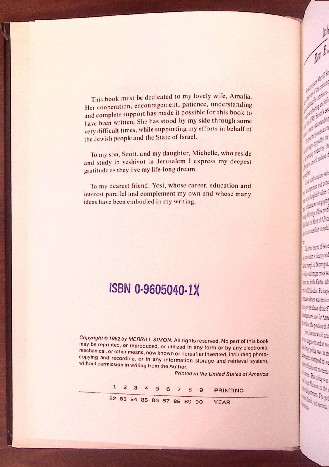1982 OIL, MONEY, WEAPONS…MIDDLE EAST: AT THE BRINK MERRILL SIMON HCDJ B1433