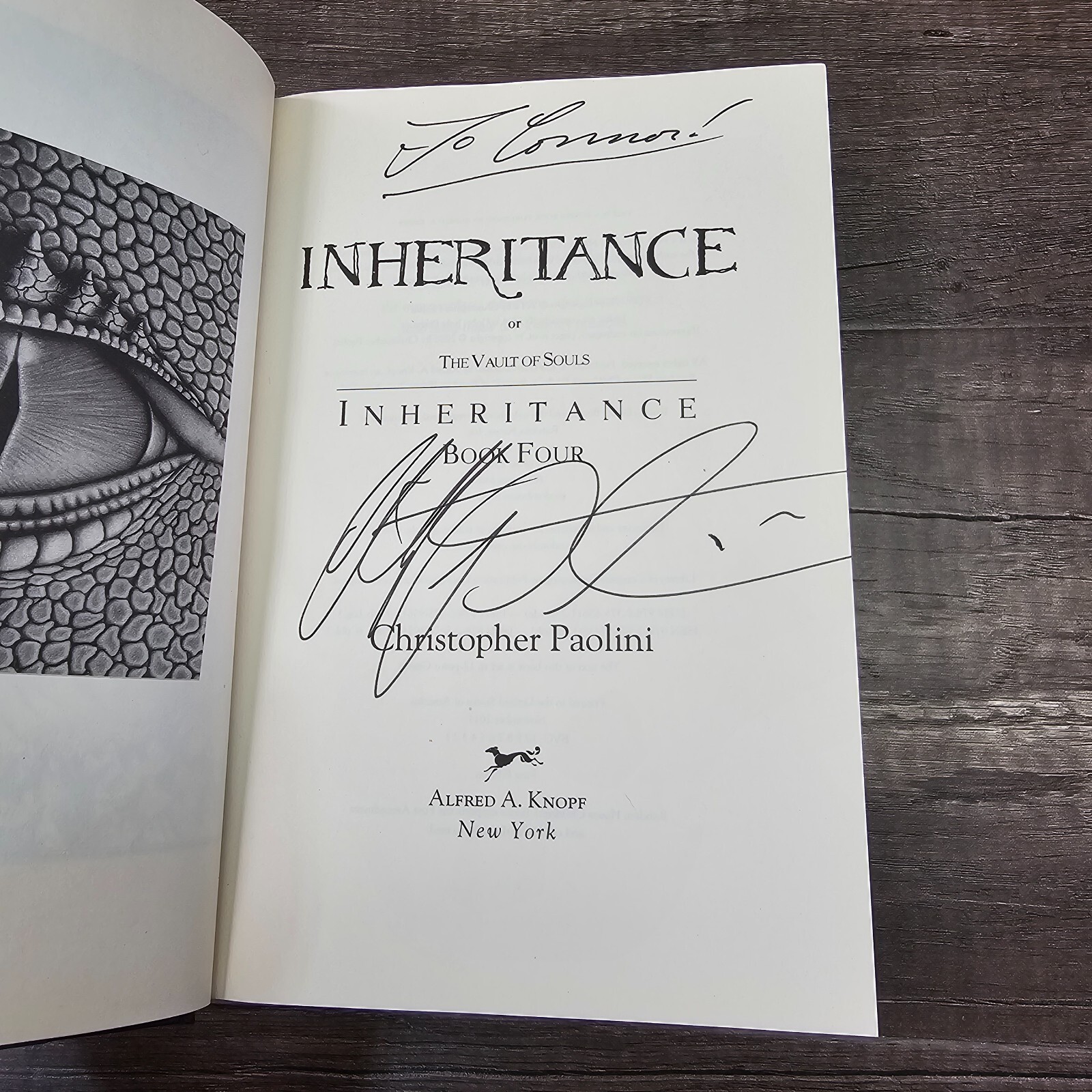 INHERITANCE SIGNED AUTOGRAPHED Christopher Paolini 1st Edition 1st Printing