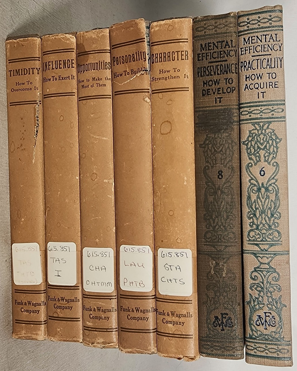 The Mental Efficiency Series 1915 & 1916, Funk & Wagnalls Partial Set of 7