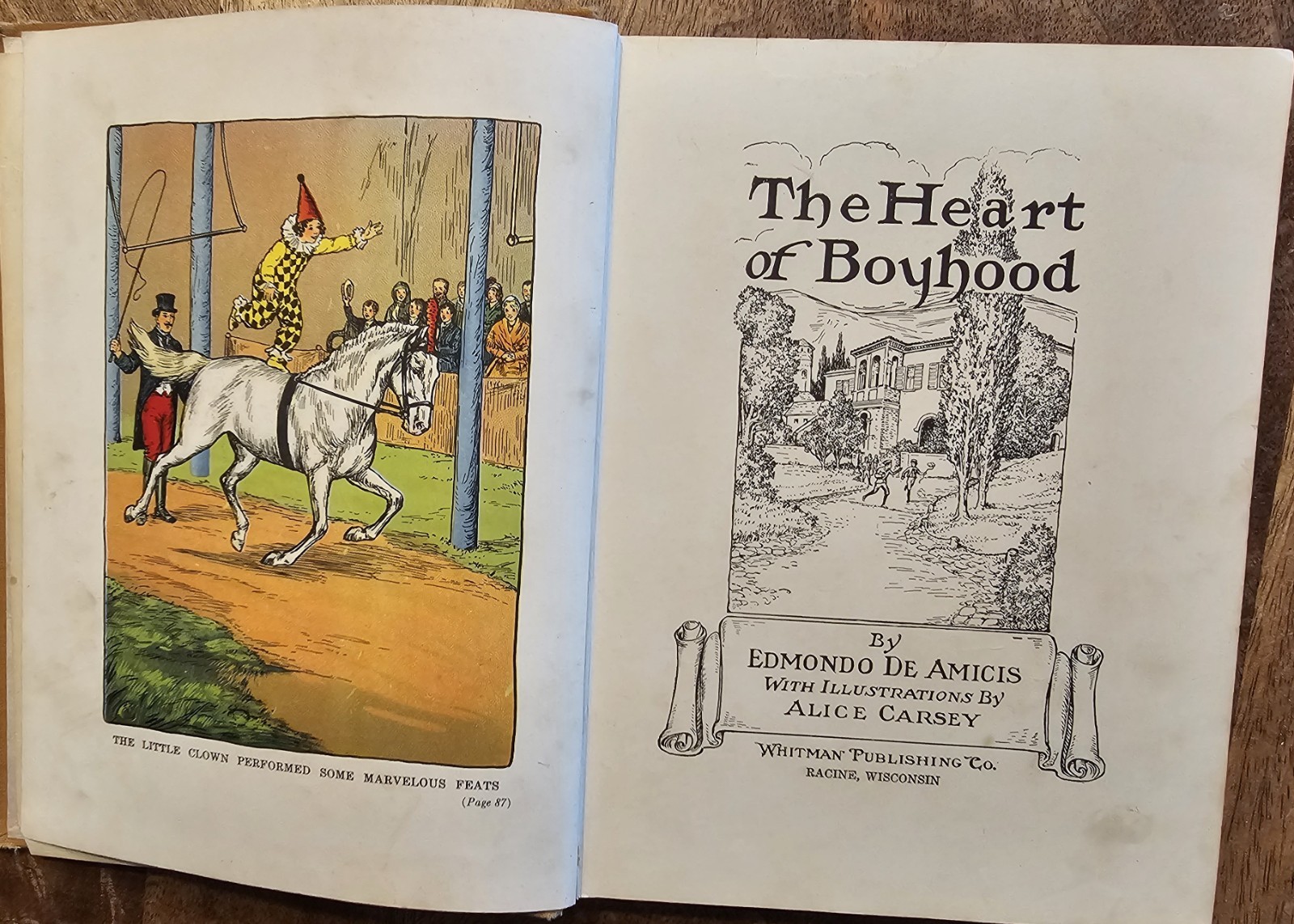 1918 Alice Carsey illust. The Heart of Boyhood by Edmondo De Amicis RARE title