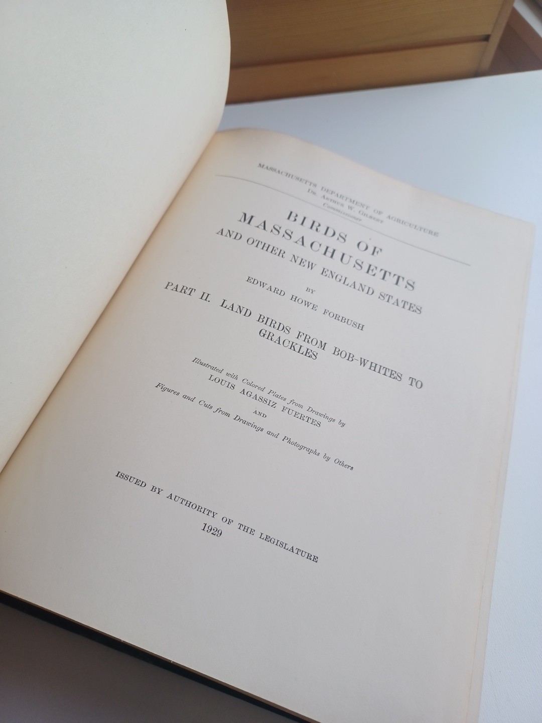 SIGNED Birds Of Massachusetts And Other New England States 1929 Forbush Vol 1-3