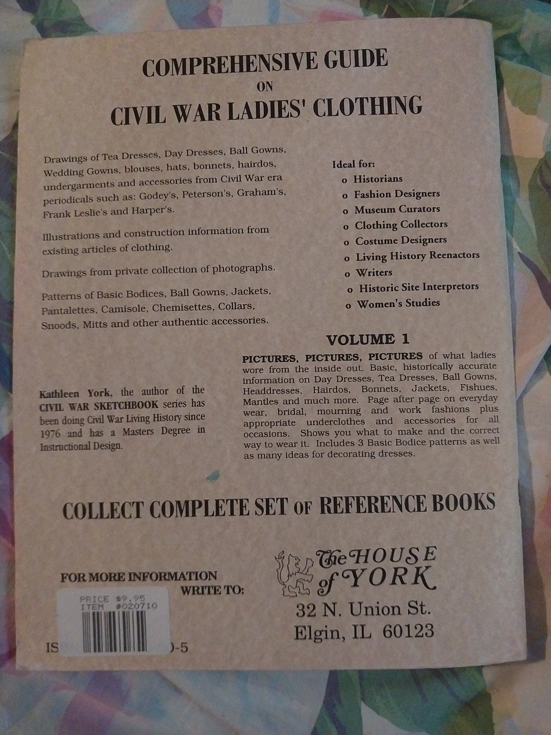 CIVIL WAR LADIES SKETCHBOOK VOL. 1 Sketch Book Hairstyle Fashion Kathleen A York