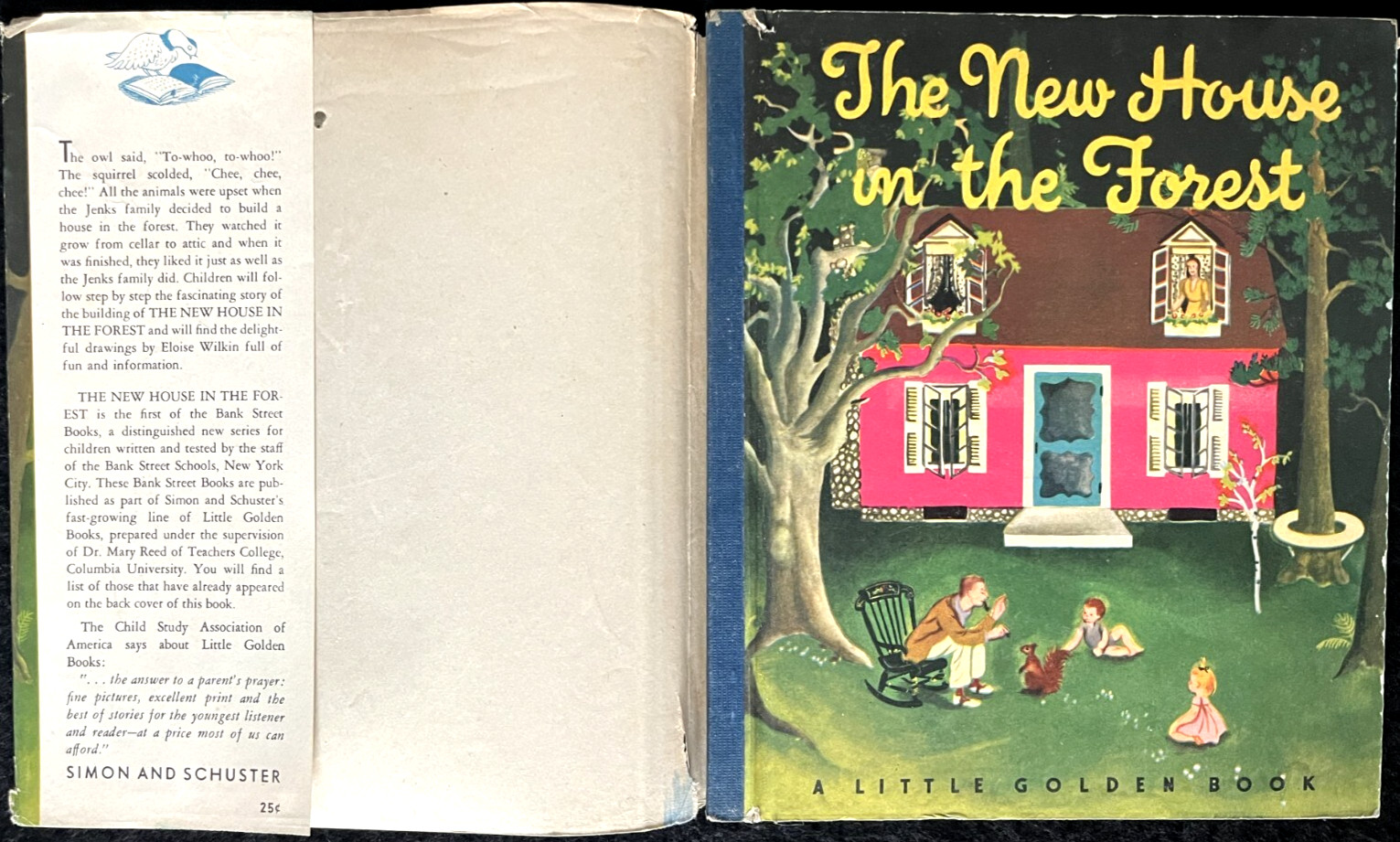 NEW HOUSE IN THE FOREST ~ w/ dust jacket ~ Little Golden Book #24, Eloise Wilkin