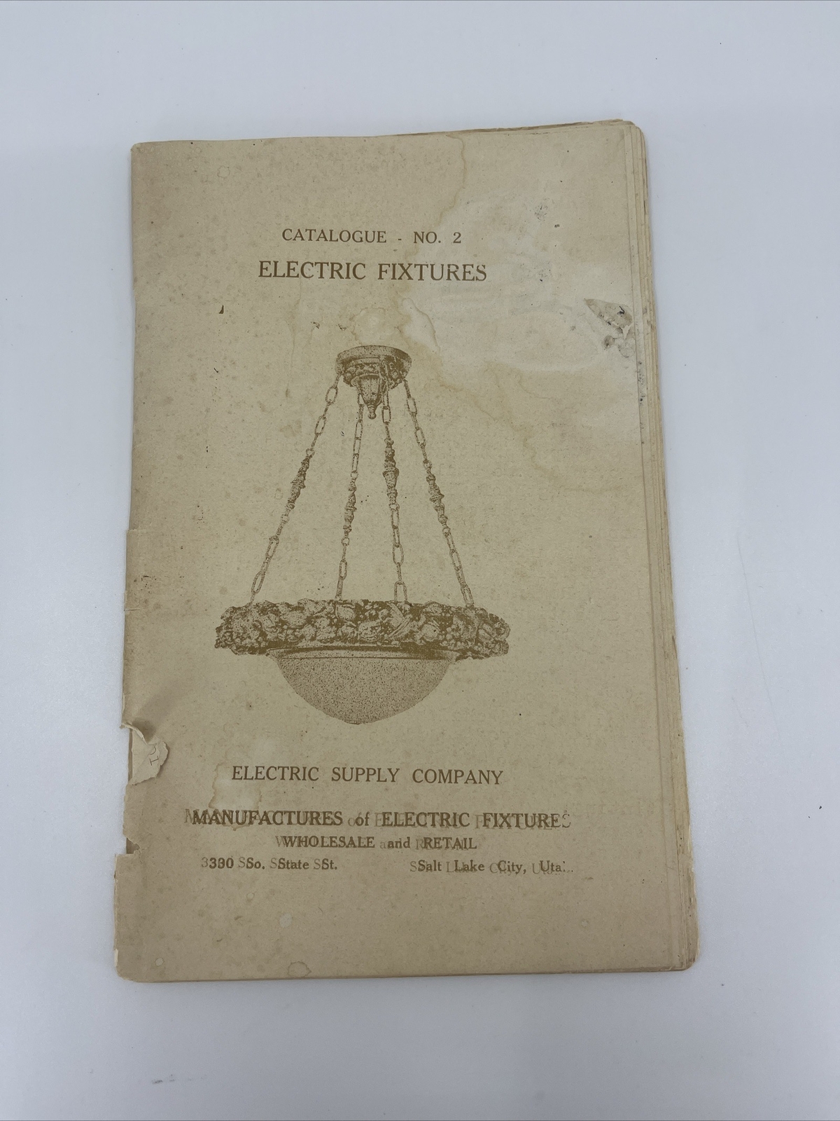 ca. 1910 Salt Lake City Utah Electric Supply Company Catalogue Lamps