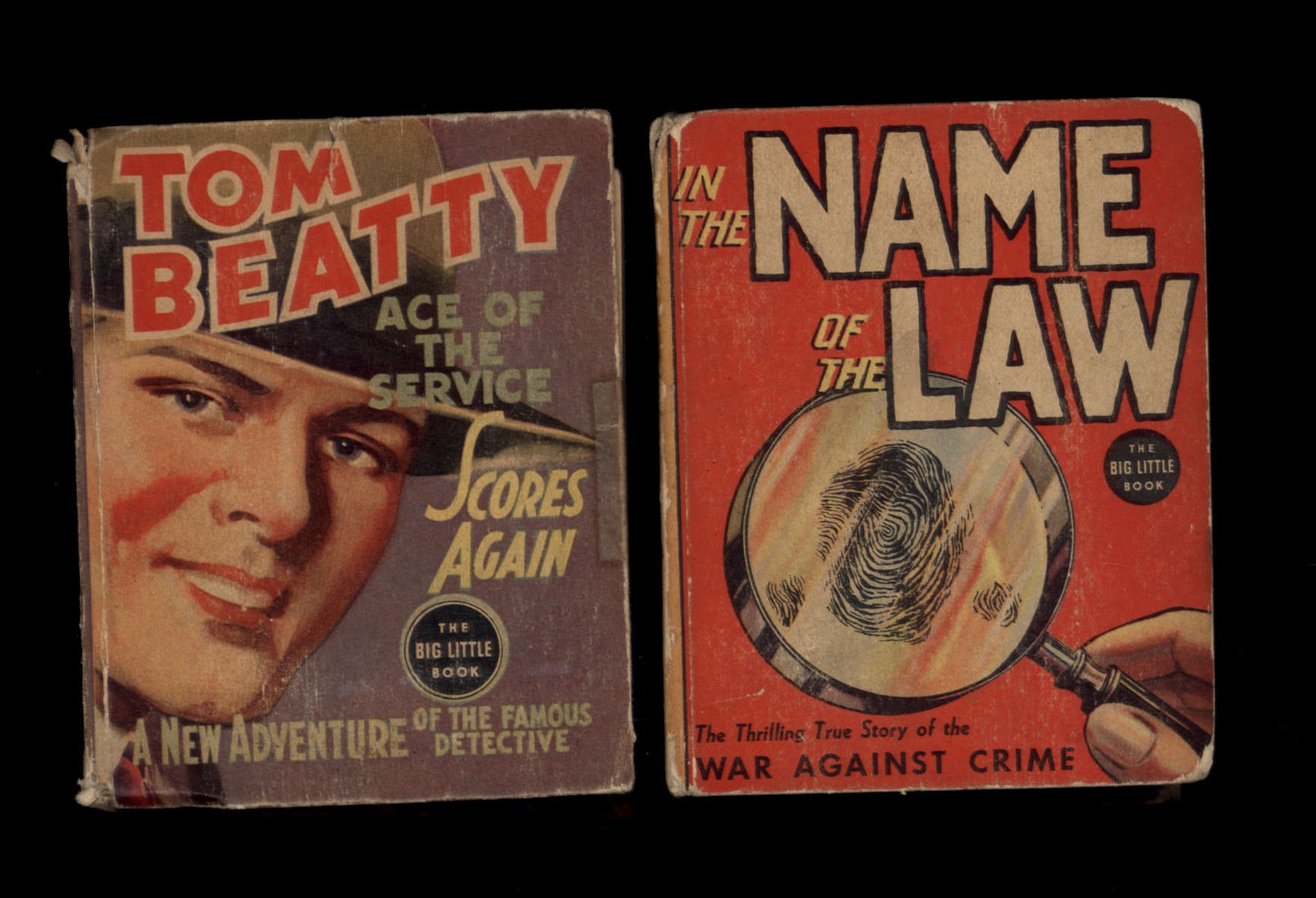 BIG LITTLE BOOKS lot of TWO by Whitman * TOM BEATTY – NAME of the LAW